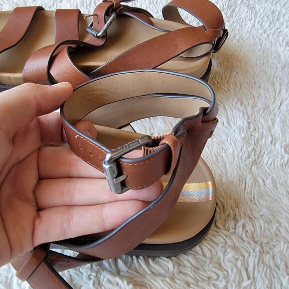 Sam Edelman Eleanora Brown Lug Sole Strappy Sandals Chunky Size 7.5 - Picture 4 of 9